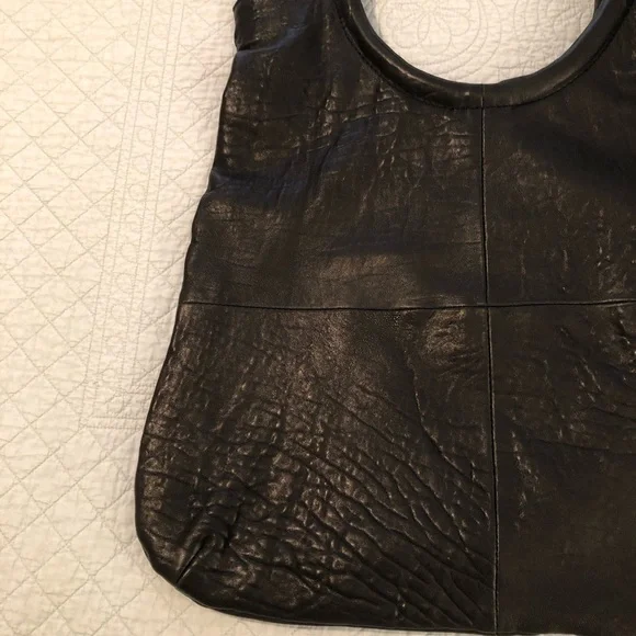 Large leather hobo bag tote shoulder purse. Black Sheep leather. - Picture 2 of 9